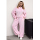 Розовый костюм 2ка из велюра